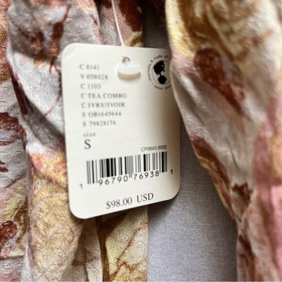 NWT Free People Everything's Rosy Florak Boho Bodysuit Sz S - Picture 9 of 11